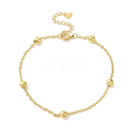 PVD Vacuum Plating 304 Stainless Steel Satellite Chains Anklet for Women STAS-E001-25G-1