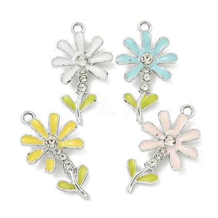 UV Plating Alloy Enamel Pendants FIND-M033-22P-1