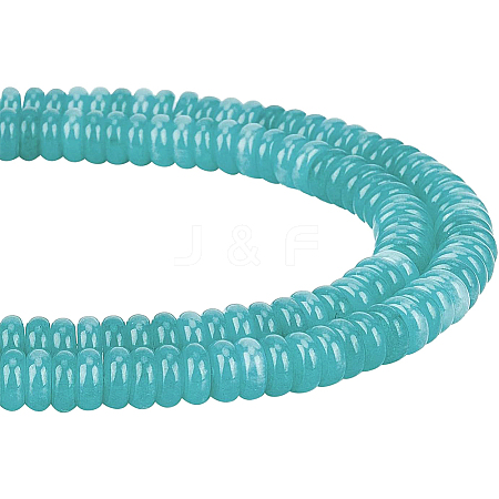 Dyed Natural White Jade Beads Strands G-NB0002-70-1