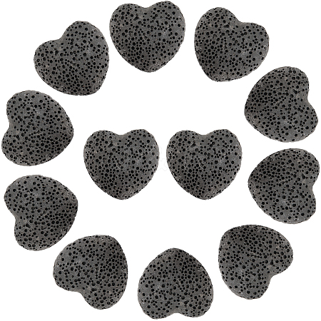 24Pcs Unwaxed Natural Lava Rock Beads G-LT0001-03B-1
