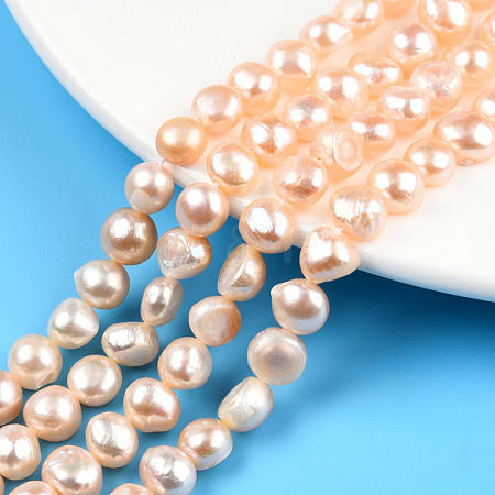 Natural Cultured Freshwater Pearl Beads Strands PSB003Y-2-1