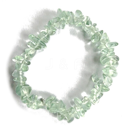 Natural Fluorite Stretch Bracelets PW-WG56138-13-1