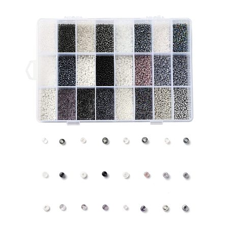 288G 24 Colors Glass Seed Beads SEED-JQ0005-01A-2mm-1