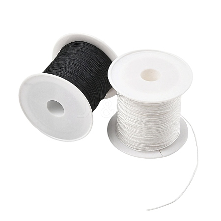 2 Rolls 2 Colors Round Nylon Chinese Knot Cord NWIR-FS0001-05-1