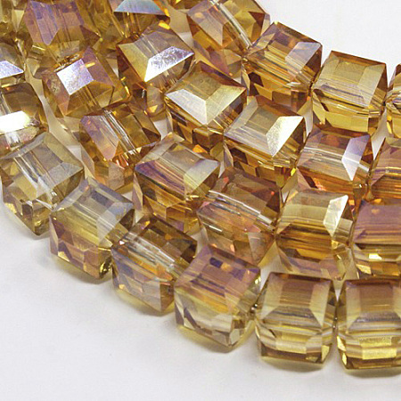 Electorplated Glass Beads EGLA-E006-1P-1