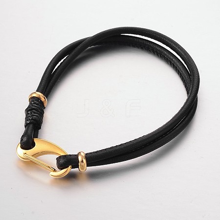 Imitation Leather Handmade Cord Bracelets BJEW-M148-01-1