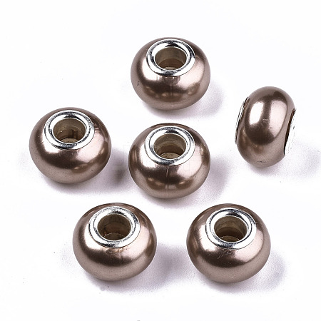 Imitation Pearl Style Resin European Beads RPDL-T003-001B-1
