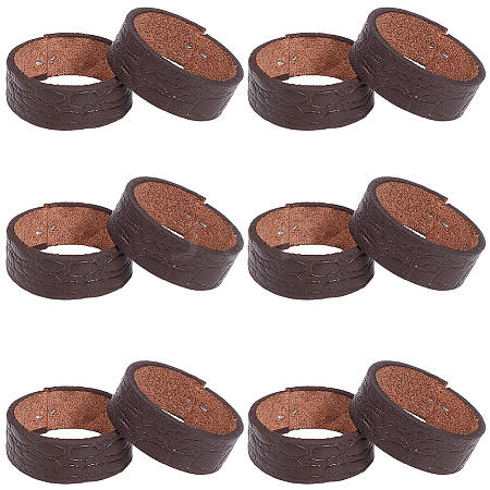 4 Sets Cowhide Belt Loop Keepers & Iron Findings FIND-GF0007-61A-01-1