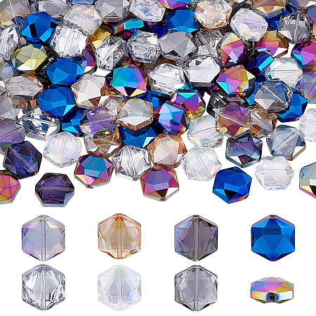 120Pcs 8 Colors Electroplate Glass Beads Strands EGLA-PH0001-69-1
