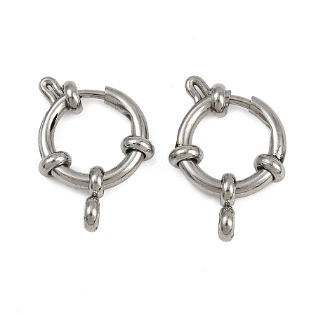 304 Stainless Steel Spring Ring Clasps STAS-B095-02P-02-1