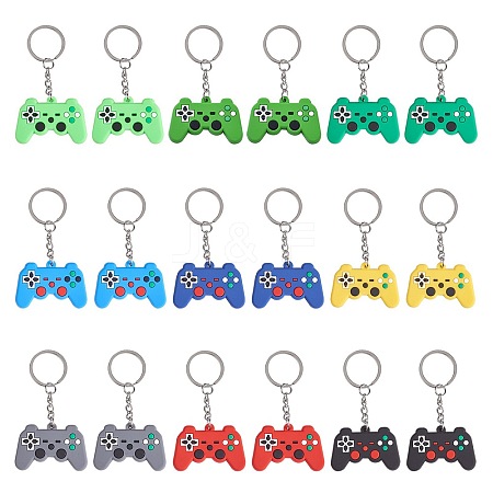 18Pcs 9 Colors PVC Game Controller Keychain KEYC-SZ0001-10-1