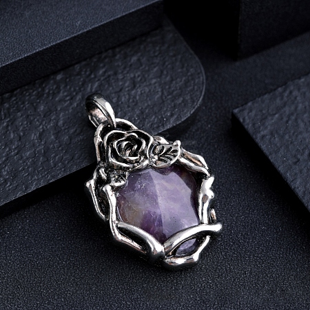 Natural Amethyst Pendants LS-PW-WGC9437-03-1