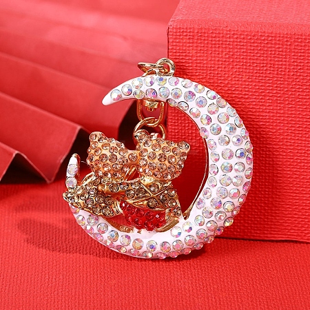 Alloy Rhinestone Keychains PW-WGFAFE5-03-1