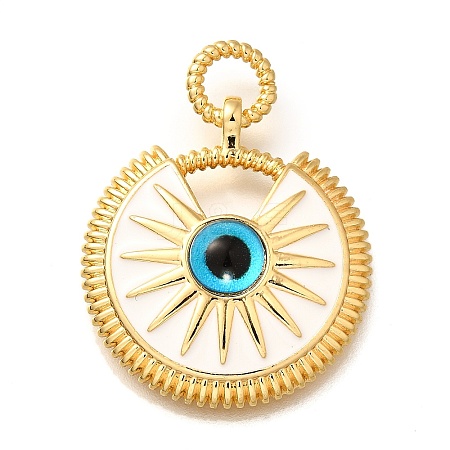 Brass Enamel Pendants KK-U055-12G-01-1