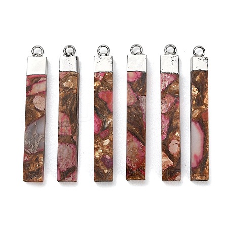 Dyed Synthetic Imperial Jasper Pendants GG-CBAA20A-12P-02-1