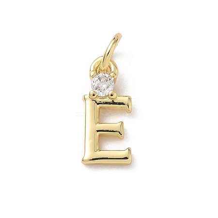 Brass Pave Clear Cubic Zirconia Charms KK-A273-01G-E-1