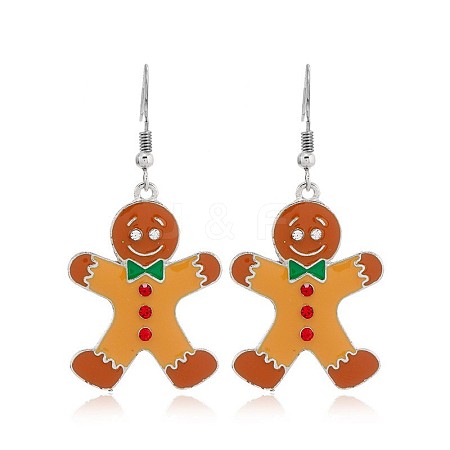 Christmas Theme Alloy Plastic Dangle Earrings FS-WG6FBD6-16-1