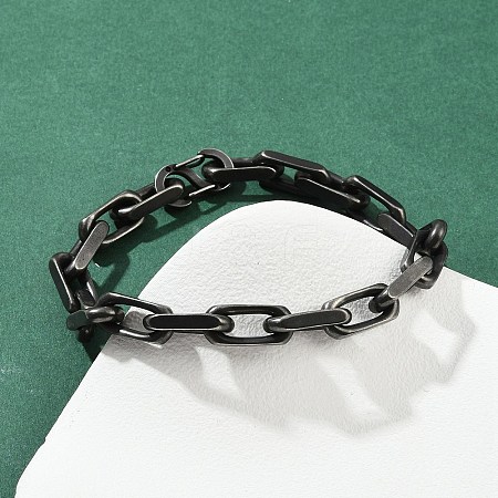 304 Stainless Steel Chain Bracelets for Women Men BJEW-Z143-29AS-1