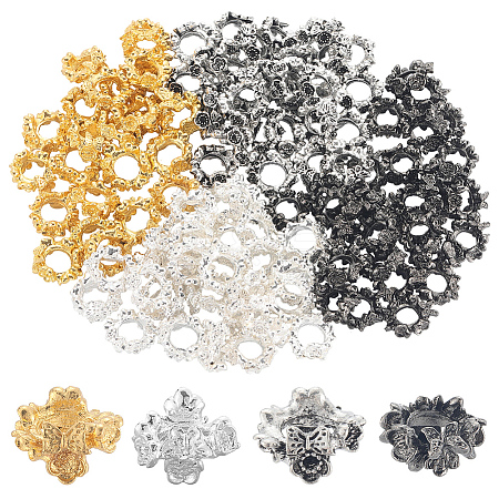 120Pcs 4 Colors Alloy Bead Frame FIND-SC0017-94-1