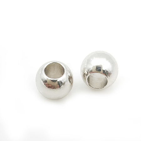 Rack Plating Brass Beads KK-E070-01B-S-1