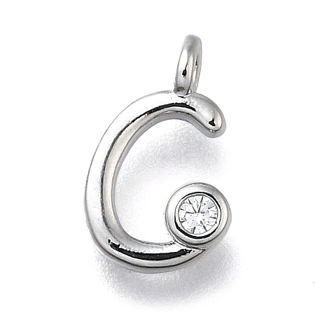 Brass Micro Pave Cubic Zirconia Pendants KK-B132-12P-C-1