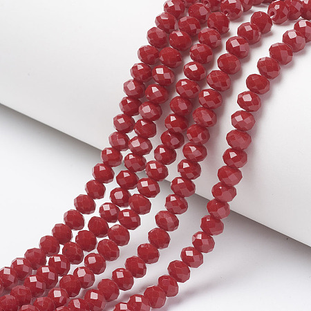 Opaque Solid Color Imitation Jade Glass Beads Strands EGLA-A044-P8mm-D02-1