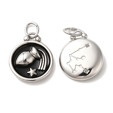 304 Stainless Steel Enamel Pendants STAS-A080-43P-10-1