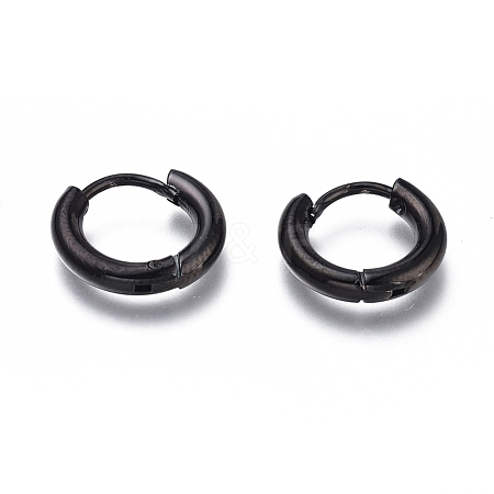 304 Stainless Steel Huggie Hoop Earrings EJEW-O087-06G-1