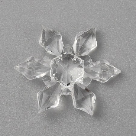 Christmas Transparent Acrylic Connector Charms A-OACR-WH0037-02C-02-1