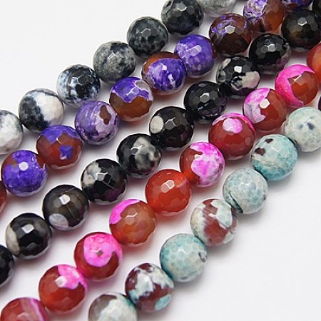 Natural Fire Crackle Agate Beads Strands G-D210-4mm-M2-1