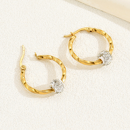 Fashionable and Elegant Water Diamond Hoop Earrings for Women XE6457-1