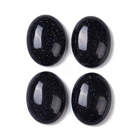 Synthetic Blue Goldstone Cabochons G-B080-01A-30-1
