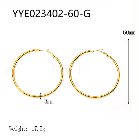 Stylish Stainless Steel Big Hoop Earrings NA7733-4-1