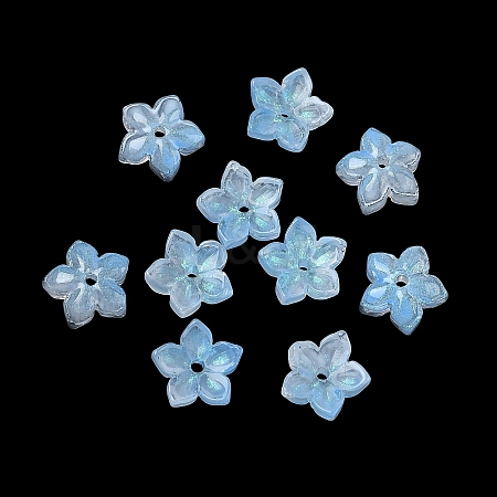 Dyed & Heated Glass Bead Caps GLAA-Z019-02L-1