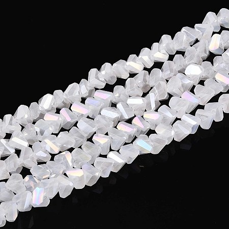 Electroplate Imitation Jade Glass Beads Strands GLAA-N023-4mm-31-1