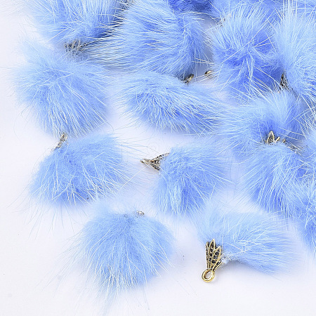 Faux Mink Fur Tassel Pendant Decorations FIND-S300-37G-1