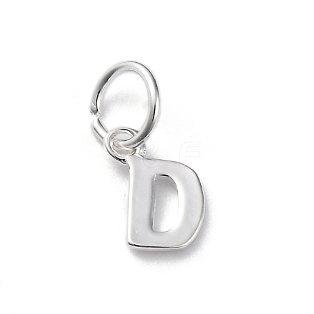 925 Sterling Silver Letter Charms STER-C012-01S-D-1