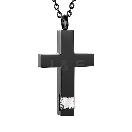 Cross Urn Ashes Pendant Necklace PW-WGBB57D-16-1