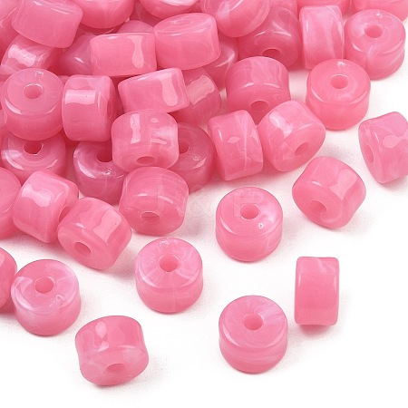 Two-Color Opaque Acrylic Imitation Gemstone Beads AC-CBA3EFE-02D-1