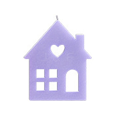 DIY House with Heart Pattern Candle Silicone Molds DIY-G113-05C-1