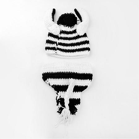 Crochet Baby Beanie Costume AJEW-R030-78-1