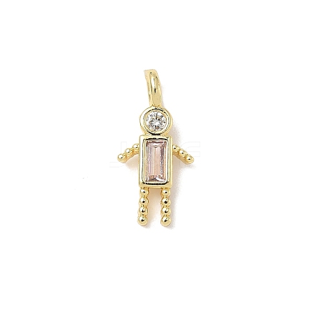 Brass Micro Pave Cubic Zirconia Pendants ZIRC-I356-17G-A11-1
