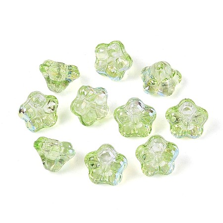 Electroplate Transparent Glass Beads Strands EGLA-N055-03A-02-1