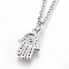 304 Stainless Steel Pendant Necklaces NJEW-O108-16P-2