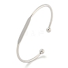 Non-Tarnish 304 Stainless Steel Cuff Bangles BJEW-P331-03P-1
