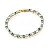 Brass Enamel Link & Charm Bracelets BJEW-Z094-02G-01B-4