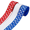  3 Rolls 3 Colors Independence Day Theme Polyester Grosgrain Ribbon OCOR-NB0001-69-1