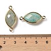 Natural Amazonite Faceted Connector Charms G-K347-03G-21-3