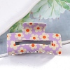 Flower Pattern PVC Plastic Claw Hair Clips PW-WG97083-02-1
