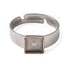 Adjustable 304 Stainless Steel Finger Rings Components SA-CBA8B85-08A-P-3